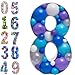 JoyBox Design Mosaic Balloon Frame Numbers 8 PreCut Large Foam Board Sign Cutout for Boy Girl 8 Birthday Party Backdrop Anniversary Decoration - Image 3