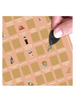 Y&D Top 100 Things to Do Scratch Off Poster, A Bucket List Enrich Your Life, Tracks What You Have Done, Accessories Included, Gift for Adults, 16.5'' x 23.4'' (ORANGE)  - Image 2
