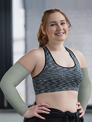 Foaincore 4 Pairs Plus Size Cooling Arm Sun Sleeves for Men Women UV Sun Protection Oversized Compression Sleeves(Multiple) - Image 4