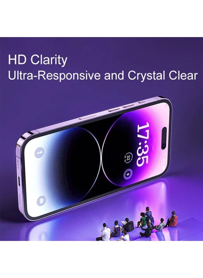 fantasize Silk Screen Clean Room Tempered Film, HD Anti-Peep Tempered Glass Film, Privacy Screen Protector for iPhone 16/15/14/13/12 Pro Max/Plus (2 Pieces/Privacy Version) - Image 4