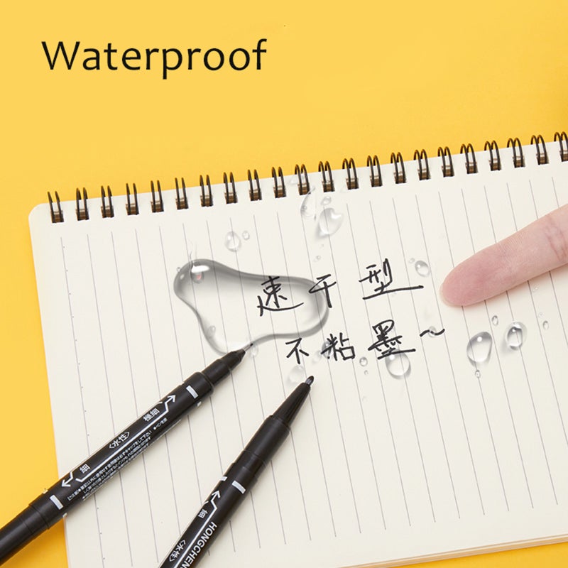 Small double-headed outlining pen 120 black waterproof quick-drying marker pen, ultra-fine oil-based marker pen for art painting, wholesale - Image 5