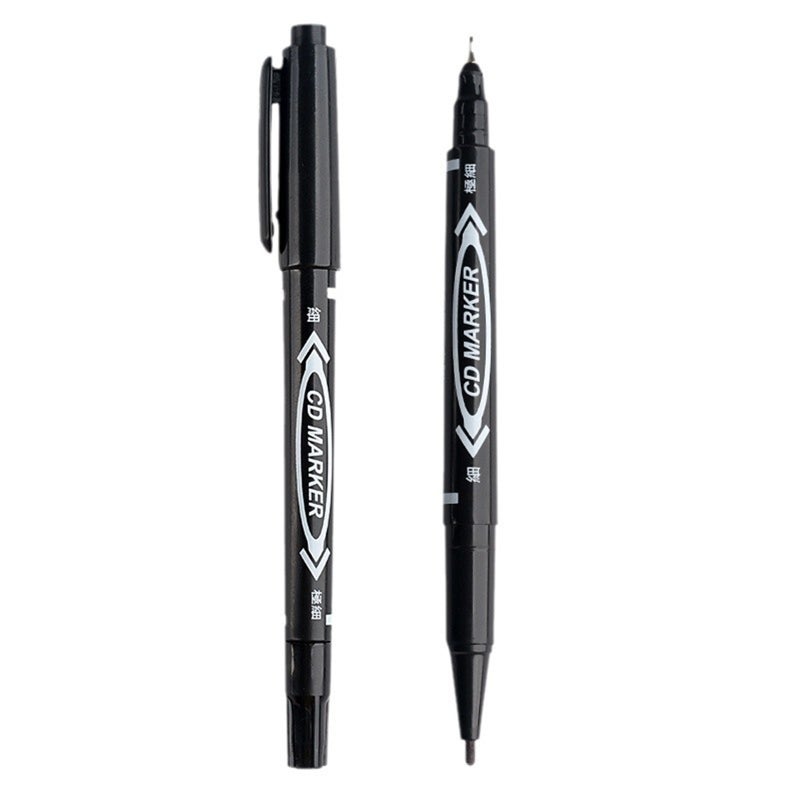 Small double-headed outlining pen 120 black waterproof quick-drying marker pen, ultra-fine oil-based marker pen for art painting, wholesale - Image 3