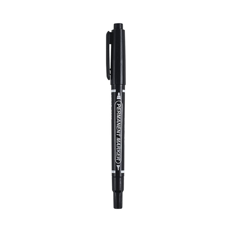 Small double-headed outlining pen 120 black waterproof quick-drying marker pen, ultra-fine oil-based marker pen for art painting, wholesale - Image 1