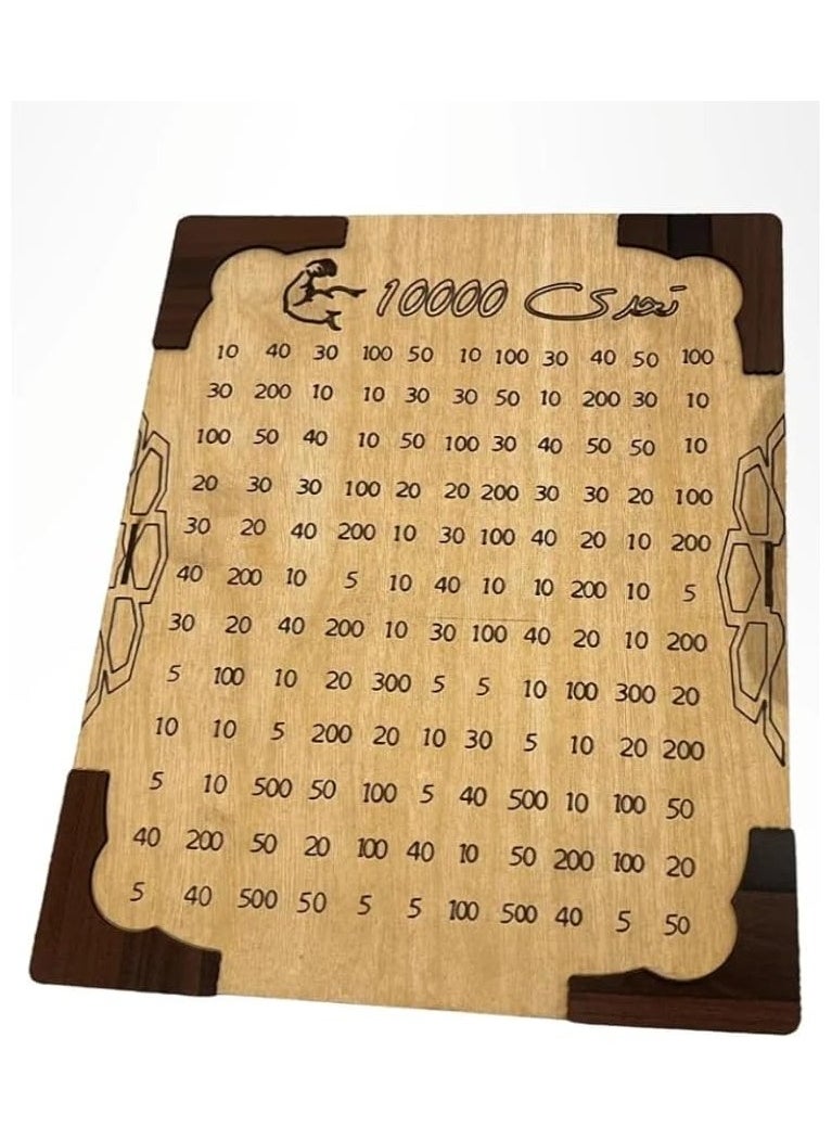 NoNo Savings Challenge Wooden Bank, Piggy Bank Savings Tracker with Numbers for 10000 EGP - Savings Box for Money Challenge for Kids and Adults (10000)  - Image 1