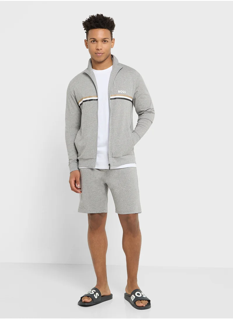 بوس Casual Sweatshirt And Shorts Set