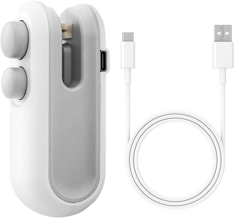 TECH LOGO ELECTRONICS TECH LOGO ELECTRONICS Portable Mini Sealing Machine 2 in 1 USB Rechargeable Magnetic Bag Sealer Heat Seal with Cutter Plastic Bags Packing Machine Home Appliances multicolor  - Image 1