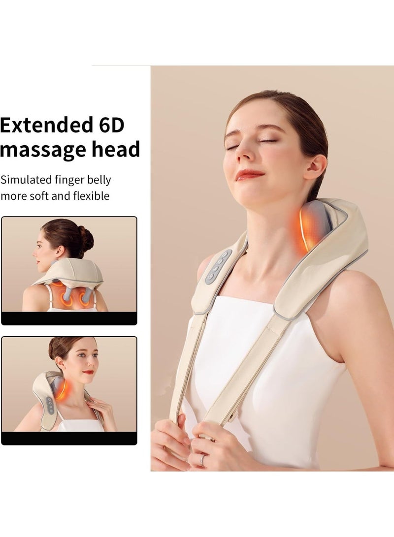 Electric Neck and Shoulder Massager with Heat Shiatsu Deep Kneading Massage Pillow Rechargeable Portable with Adjustable Strap - Image 3