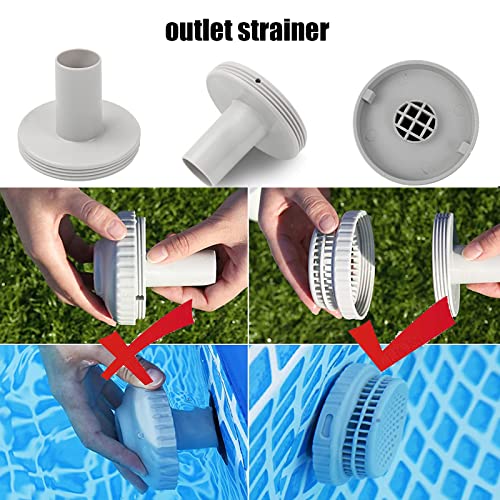 Kscjdg 11070 Strainer Connector for Intex Swimming Pool Outlet Ports 1-1/4" Fitting Fits Intex Swimming Pool 11072 Strainer Grid Replace Parts 26183MW 26165EH 26167E 26175EH 26191EH - 2 Pack (2) - Image 2