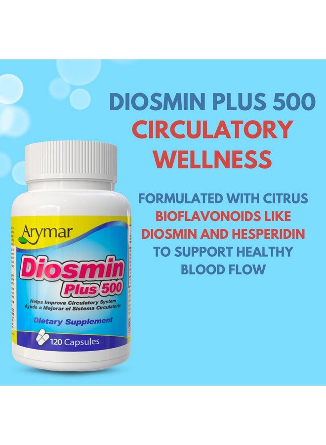 Arymar Diosmin Plus 500 - Circulatory System Support Supplement, 500mg, 120 Capsules - Image 4
