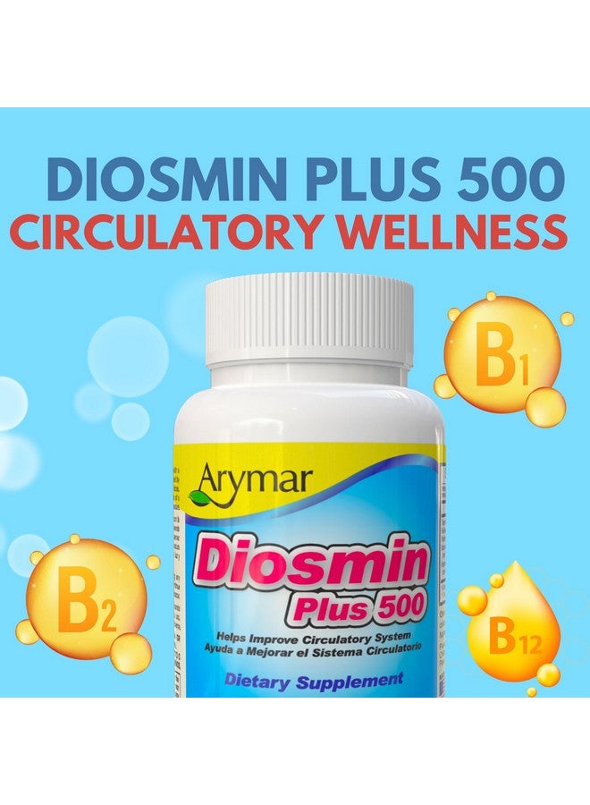 Arymar Diosmin Plus 500 - Circulatory System Support Supplement, 500mg, 120 Capsules - Image 2