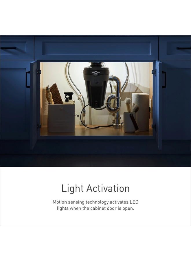 MOEN EXL100C EX Chef Series 1 HP Continuous Feed Lighted Garbage Disposal with Sound Reduction, Power Cord Included, or Unfinished - Image 4