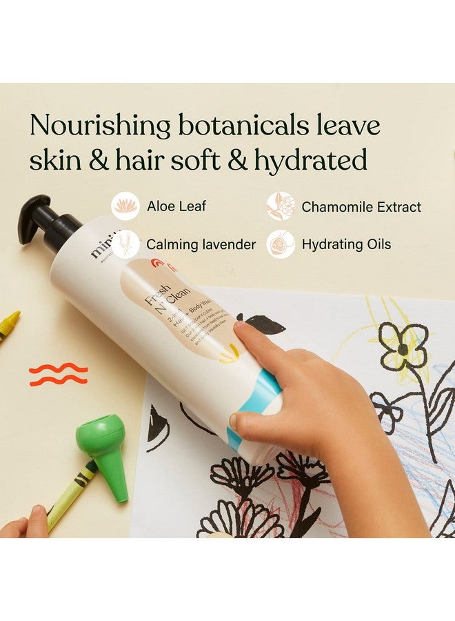 Mini Bloom Fresh N’ Clean 2-in-1 Hair + Body Wash | Shampoo Sulfate-Free | Baby & Kid Safe | Gently Cleanses Head to Toe w/Aloe leaf, Chamomile extract, Lavender & Botanicals 16.6 oz