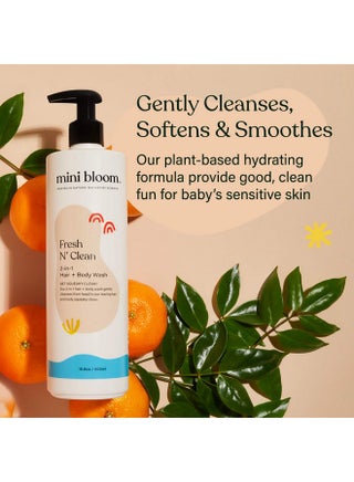 Mini Bloom Fresh N’ Clean 2-in-1 Hair + Body Wash | Shampoo Sulfate-Free | Baby & Kid Safe | Gently Cleanses Head to Toe w/Aloe leaf, Chamomile extract, Lavender & Botanicals 16.6 oz - pzsku/ZD0FFF9780DD18BFB9918Z/45/1747747477/c3de6357-60fb-4550-825a-e217bfaba59e