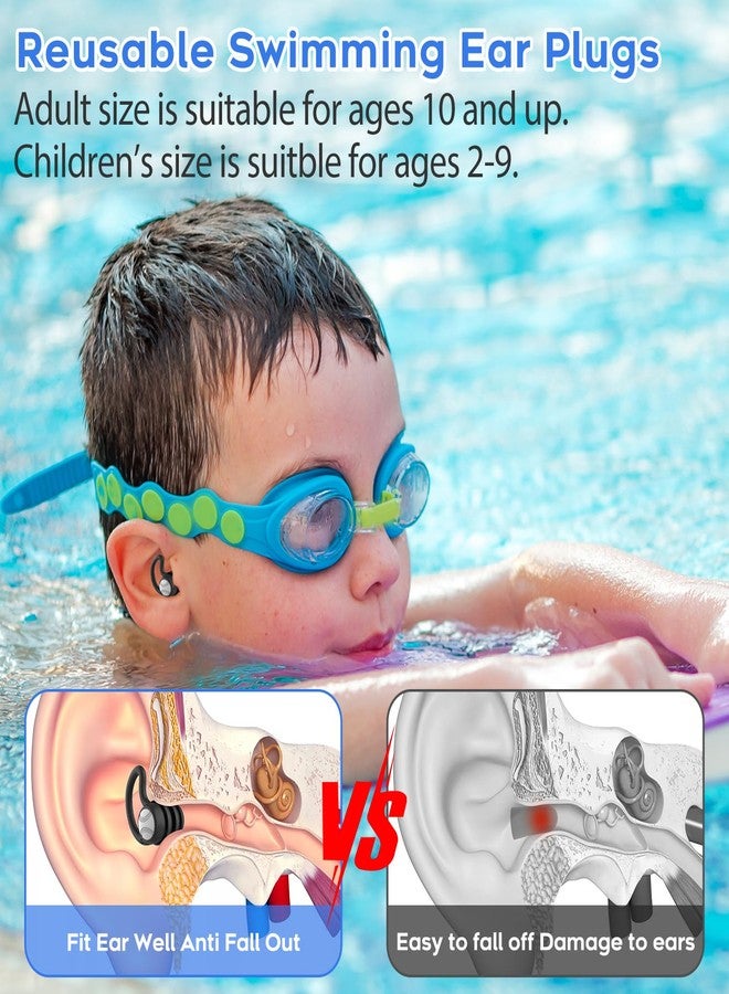 WLSCTY Swimming Ear Plugs Waterproof Earplugs - 2 Pairs Silicone Swim Ear Plugs for Adult Kids, Water Sports Earplugs for Showering, Bathing, Surfing - Keep Ear Water Out. - Image 3