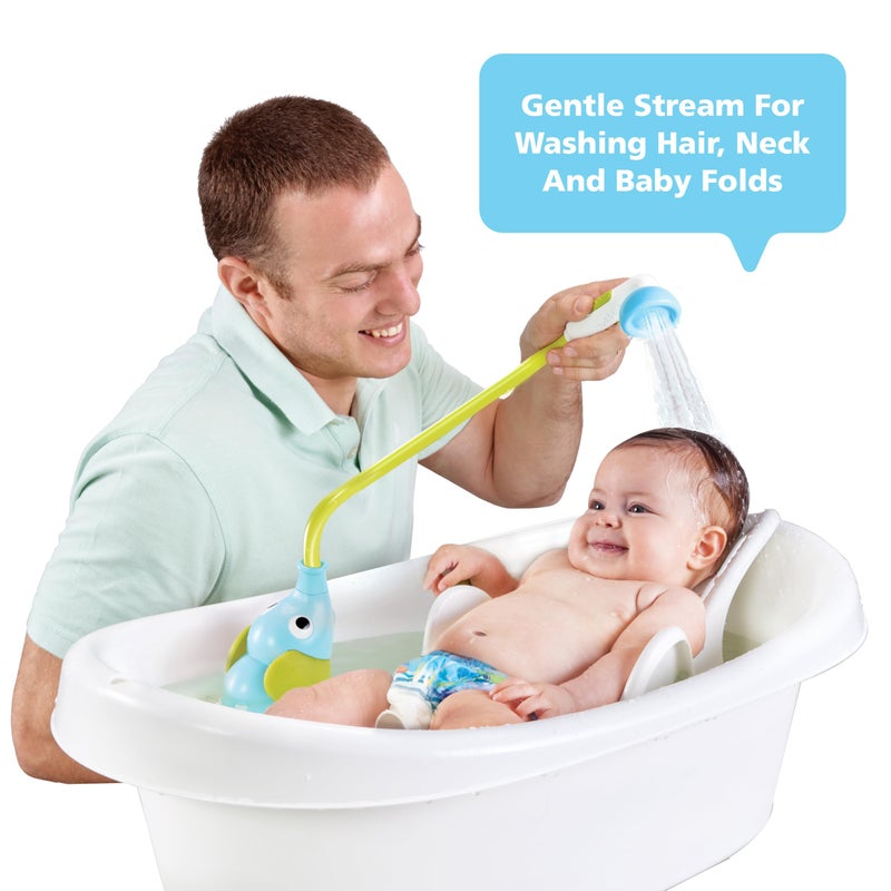 Yookidoo Baby Bath Shower Head - Elephant Water Pump and Trunk Spout Rinser - for Newborn Babies in Tub Or Sink - Image 2