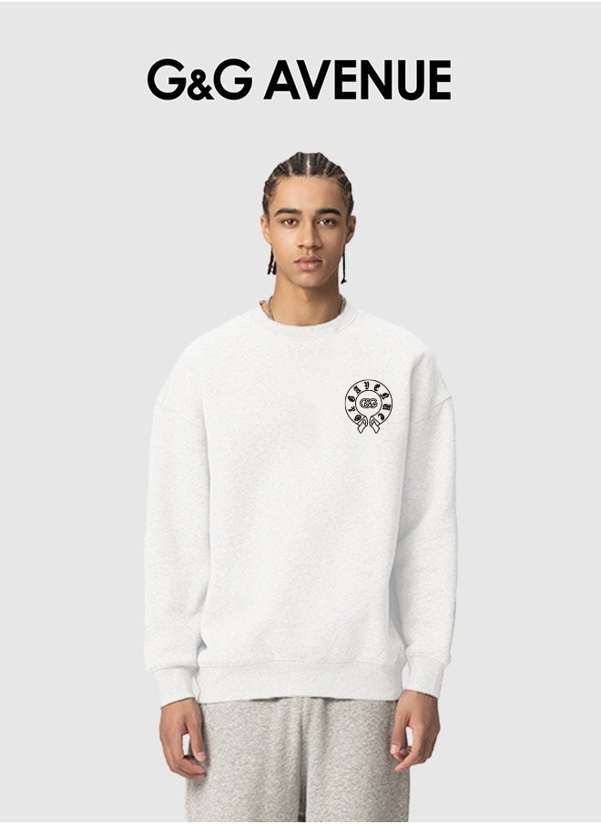 G&G AVENUE - Men's Lovely Sweatshirt-Fashion, Round Neck Pullover Sweater, Casual Long Sleeve Sweatshirts, Street Sweater Top - Image 1