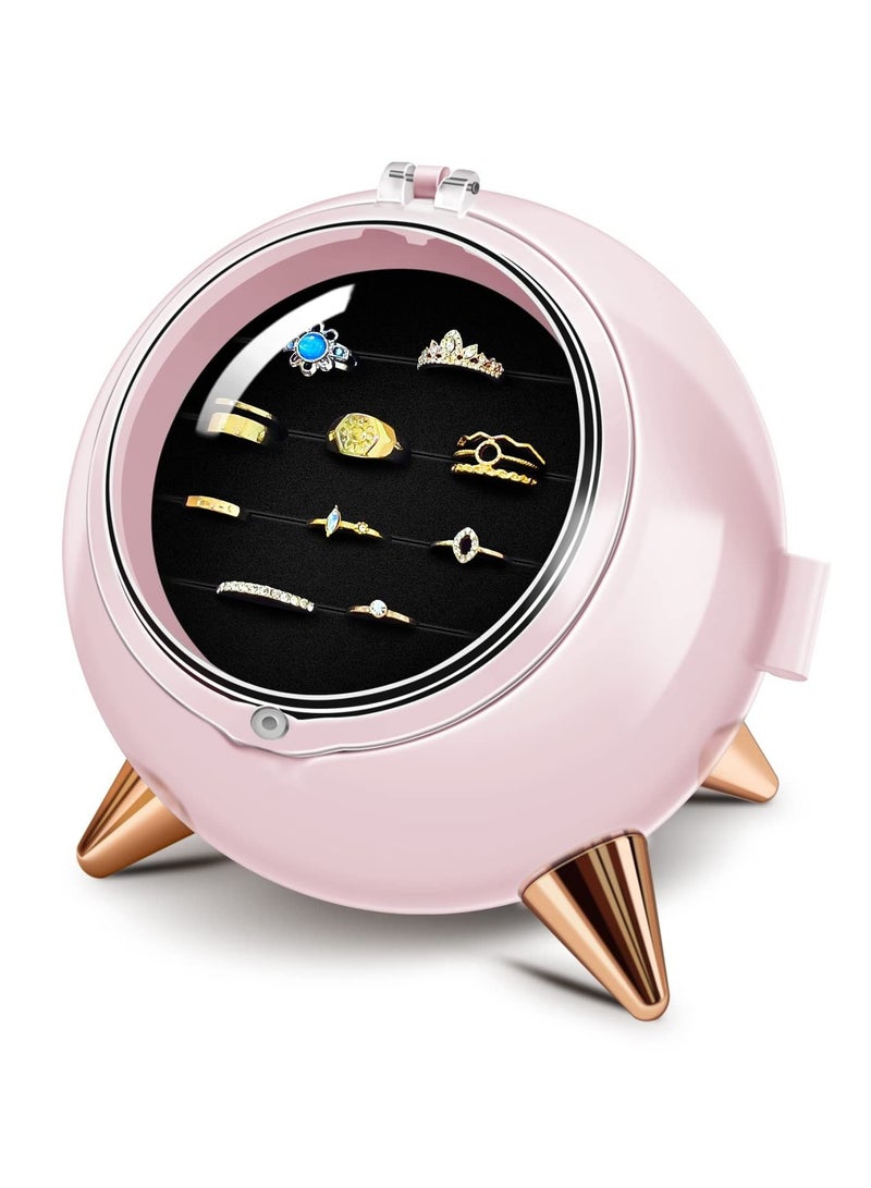 Excefore Jewelry Box for Girls, 3 Layers Jewelry Organizer for Teens, Storage Box for Earrings Necklaces Rings, Gifts for little Girl Kids（Pink） - Image 1