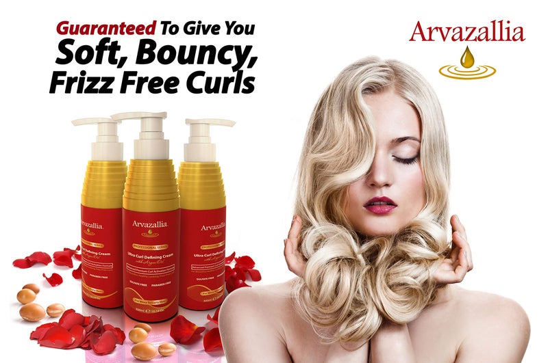 Arvazallia Ultra Curl Defining Cream with Argan Oil for Wavy and Curly Hair - Image 2