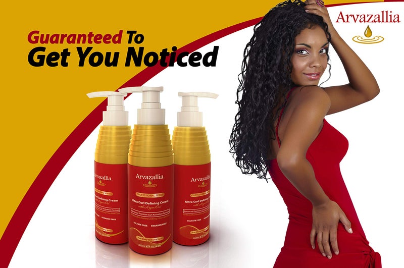 Arvazallia Ultra Curl Defining Cream with Argan Oil for Wavy and Curly Hair - Image 5