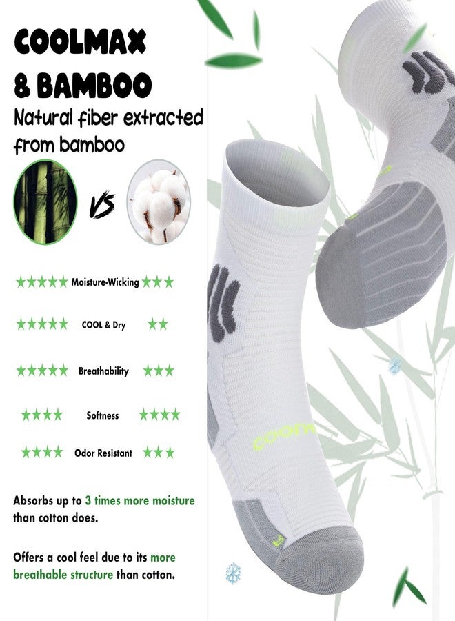 BRISIRA Coolmax Bamboo Viscose Kids Socks Compression Athletic Hiking Running Sports Boys Socks Moisture Wicking for Youth - Image 3