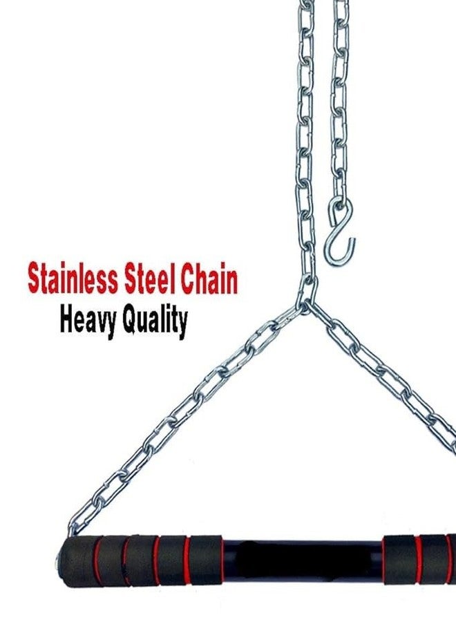 FIRST CHOICE Hanging bar Hanging Chain Rod Pull Up bar For Height Increase Heavy Duty For Kids, Adult (4FT) - Image 3