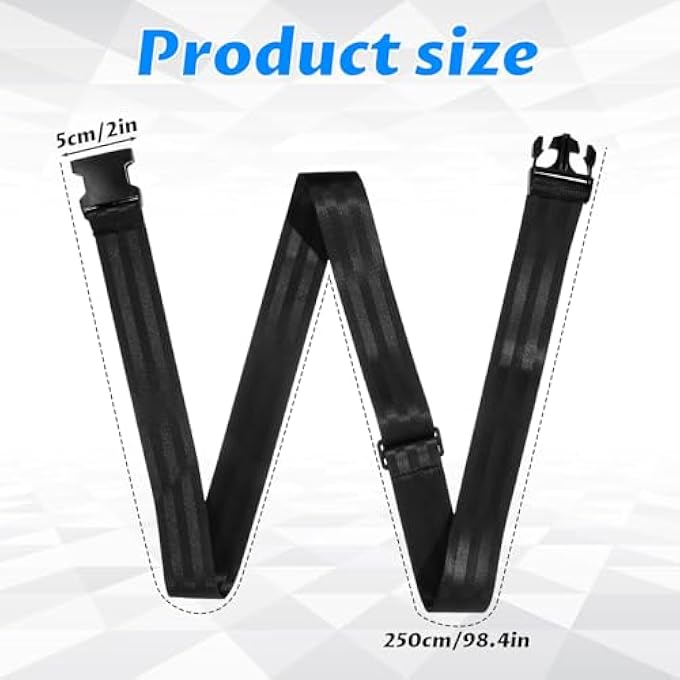 rayihni Mobilization Belt - Adjustable Manual Traction Mobility Aid Strap For Stretching Yoga Leg Shoulder Exercise Shoulder Joint Release Knee Arthritis (Black，250Cm) - Image 2