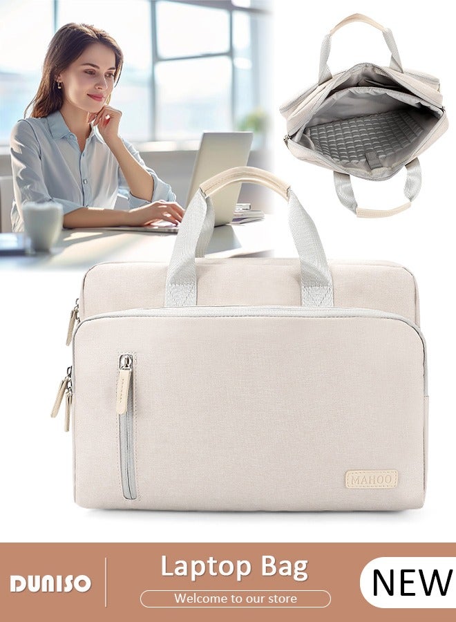 DUNISO Laptop Bag Case Computer Carrying Briefcase, Shoulder Straps and Handle Briefcase Messenger Case, Waterproof Lightweight Computer Shoulder Bag Large Capacity 360° Protective Sleeve for Laptop, Suitable for Business Travel,Optional size 14 Inch - Image 1