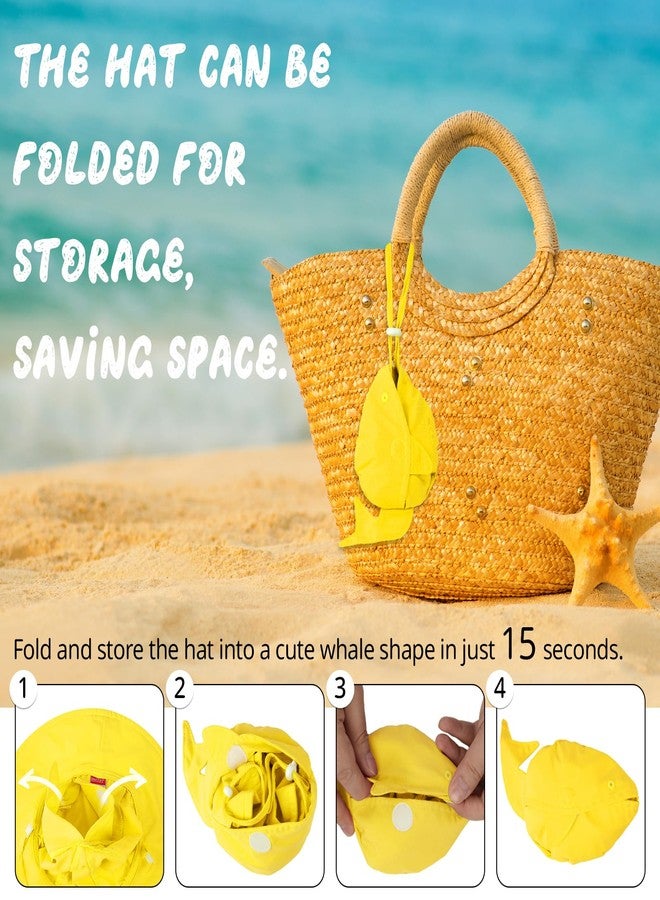 HECCEI Baby Sun Hat, Windproof, Sunscreen, Warm, UPF 50+ DryShade WhaleFold Outdoor Beach Hat for 0-24 Months Toddler Boys & Girls (US, Age, 24 Months, Sunshine Yellow) - Image 4