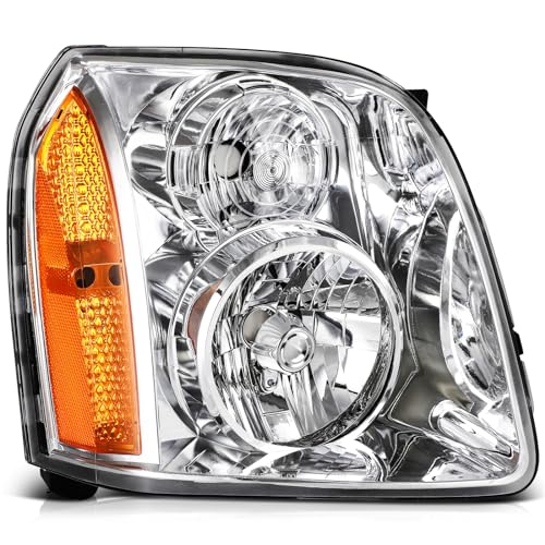 LBRST Headlight Assembly Fit 2007-2014 for Yukon, 2007-2014 for Yukon XL 1500, 2007-2013 for Yukon XL 2500 Driver & Passenger Side Headlight Chrome Housing 15861025 - Image 1