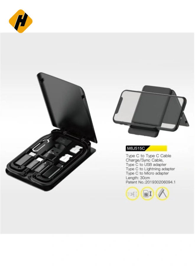 HuHa - Multi Functional Box/Type-C to Type-C Cable Charge Sync Cable/Type-C to USB/Type-C to Lightning/Type-C to Micro/Compatible with iPhone 14Pro/14ProMax - Image 1