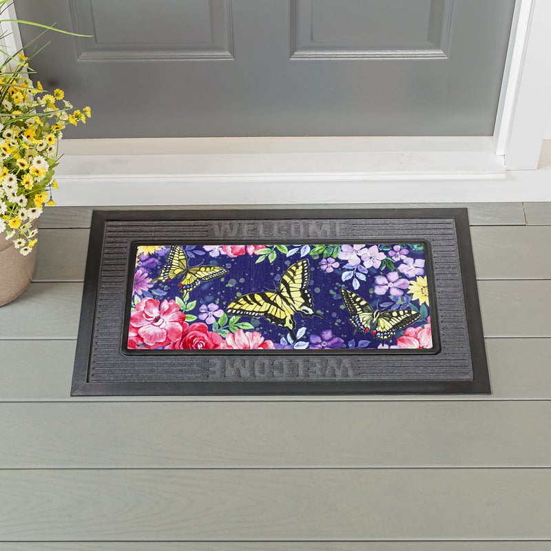 إيفرجرين دائمة الخضرة Sassafras منتصف الليل الفراشة القابلة للتبديل ممسحة | داخلي وخارجي | 22 بوصة × 10 بوصة | الدعم غير الانزلاق | كل موسم | ملف تعريف منخفض | الصفحة الرئيسية د؟ كور - Image 2