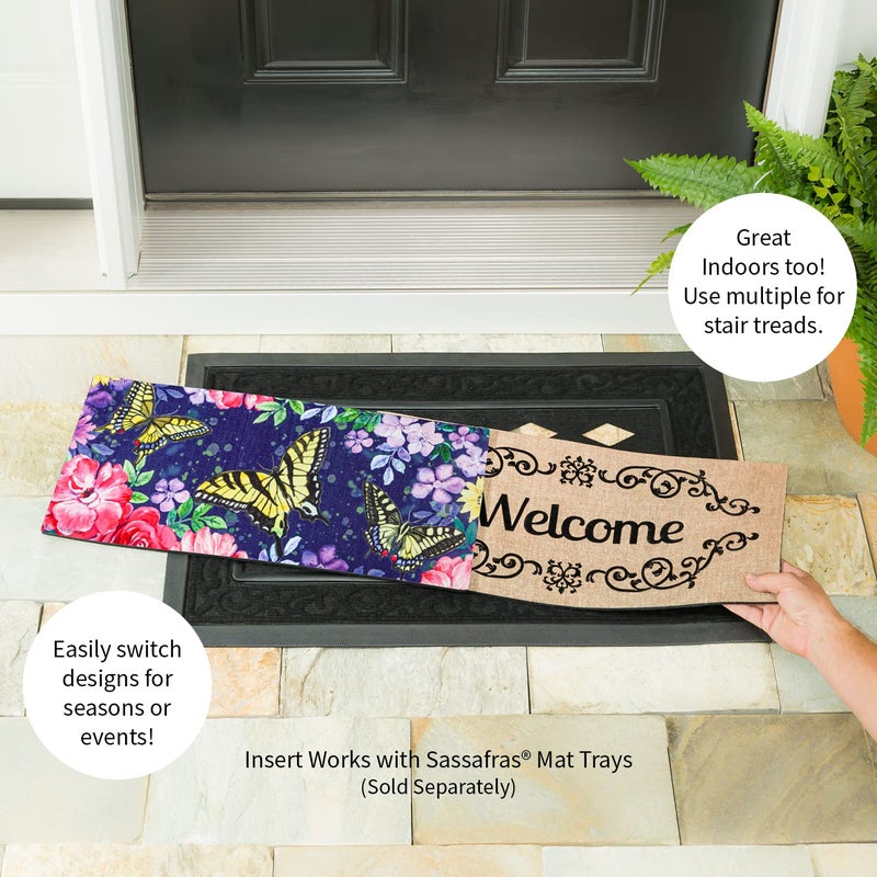 إيفرجرين دائمة الخضرة Sassafras منتصف الليل الفراشة القابلة للتبديل ممسحة | داخلي وخارجي | 22 بوصة × 10 بوصة | الدعم غير الانزلاق | كل موسم | ملف تعريف منخفض | الصفحة الرئيسية د؟ كور - Image 5