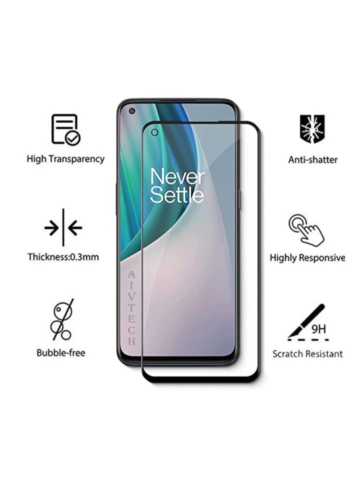 Phone Planet OnePlus Nord N10 5G Screen Protector Glass Full Glue Tempered Screen Guard Anti-Fingerprints Shatter-Resistant - Image 3