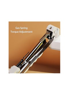 NB NORTH BAYOU Dual Monitor Arm Dual Monitor Stand for Two 17" to 27" Screens up to 19.8 lbs for Each Monitor, VESA 75x75 & 100x100, Full Motion Gas Spring Dual Monitor Desk Mount, White | H180  - Image 2