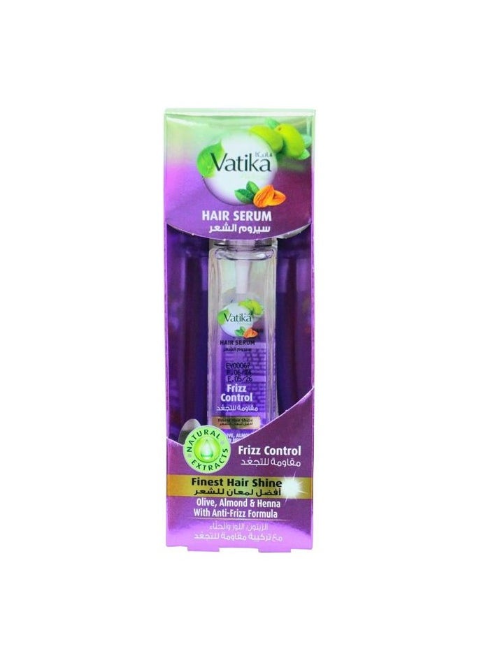 VATIKA Vatika Naturals Frizz Control Hair Serum 47 ml | Olive, Almond & Henna | With Anti-Frizz Formula | For Dry & Damaged Hair Clear 47.0ml  - Image 1