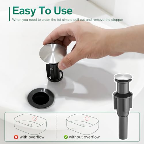 VOTON Vessel Sink Faucet Chrome Modern Tall Bathroom Faucets Single Handle One Hole Rv Vanity Lavatory Bathroom Sink Faucet - Image 3