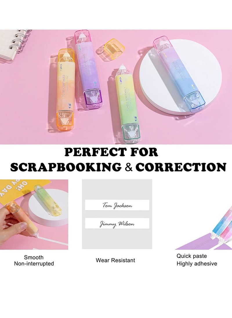 SYOSI White Out Correction Tape and Double Sided Tape Roller, Cute Quick Dry Japan White Out, with Permanent Adhesive Tape Runner, for School Office Instant Correction & Scrapbook Supplies  - Image 3