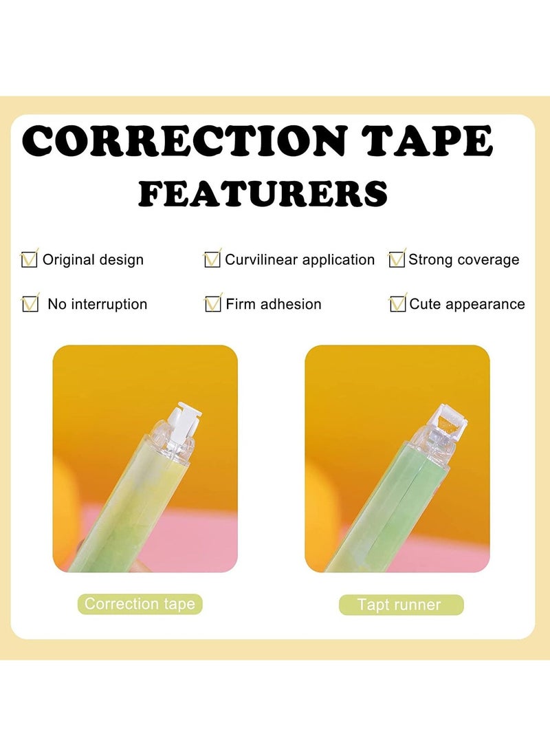 SYOSI White Out Correction Tape and Double Sided Tape Roller, Cute Quick Dry Japan White Out, with Permanent Adhesive Tape Runner, for School Office Instant Correction & Scrapbook Supplies  - Image 4