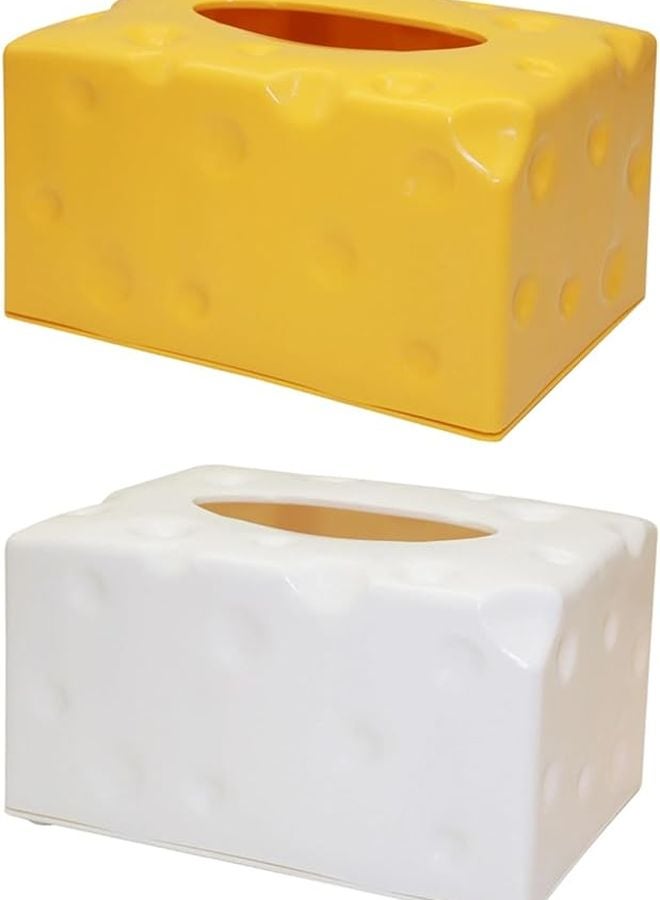 صندوق مناديل الجبن الأصفر على شكل حاوية تخزين سطح المطبخ منظف الأوراق - Image 4