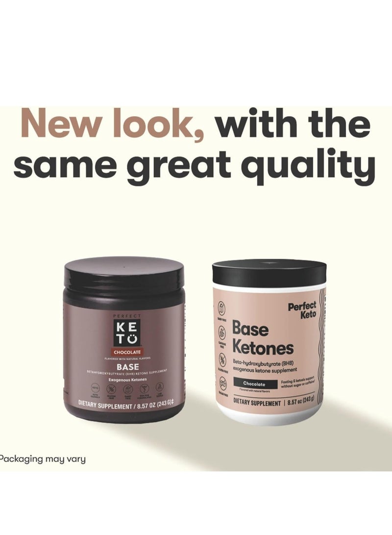 Perfect Keto Exogenous Ketones Powder Support, Electrolytes for Hydration Chocolate 8.57 oz 15 Servings - Image 2