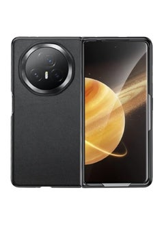 Case Compatible with Honor Magic V3 5G Case, Leather Case Matte Electraplated PC Frame Foldable Phone Cover Business Style Anti-Fingerprint Case for Honor Magic V3