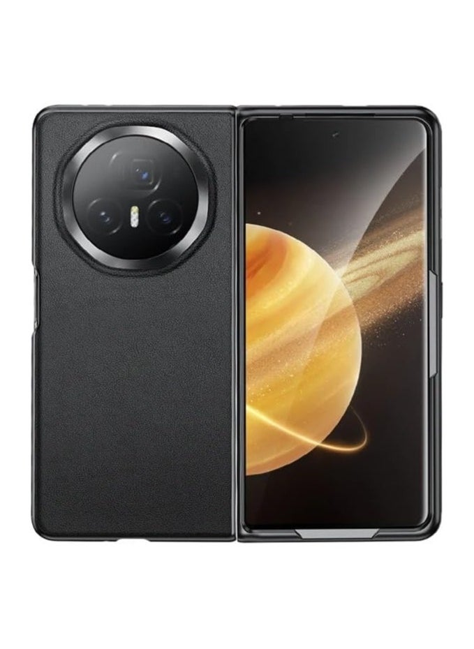 General - Case Compatible with Honor Magic V3 5G Case, Leather Case Matte Electraplated PC Frame Foldable Phone Cover Business Style Anti-Fingerprint Case for Honor Magic V3 - Image 1