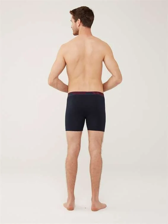 U.S. Polo Assn. BASE. Polo Assn. Men's Black - Anthracite Melange - Navy Blue 3-Piece Long-Legged Boxer 80454Y