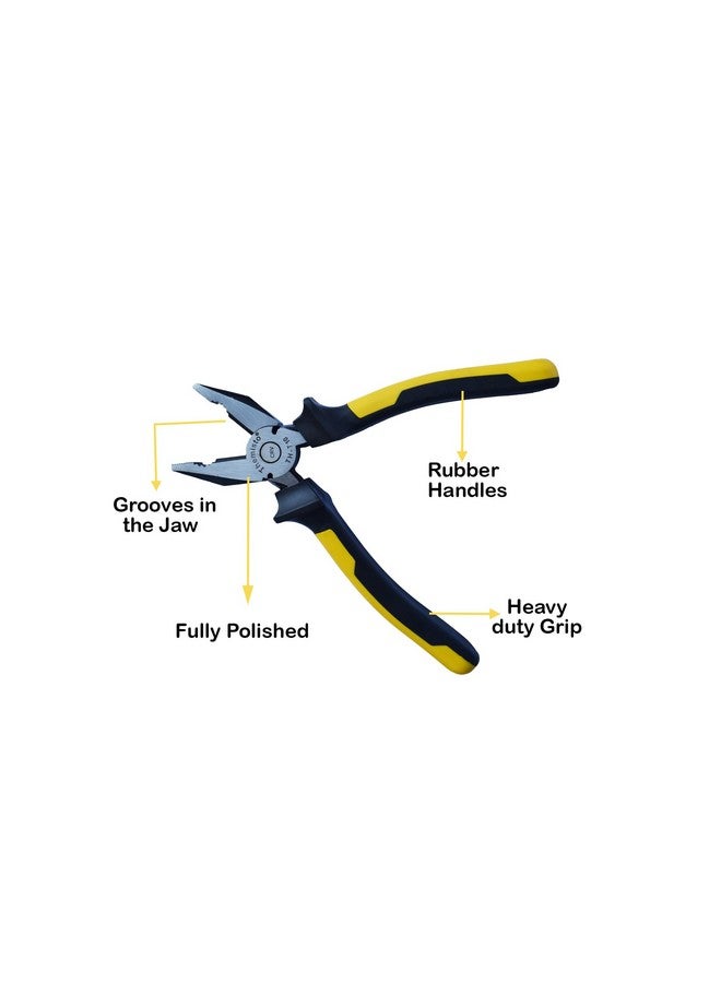 THEMISTO 8 Inch Combination Plier CRV (YELLOW) - Image 3