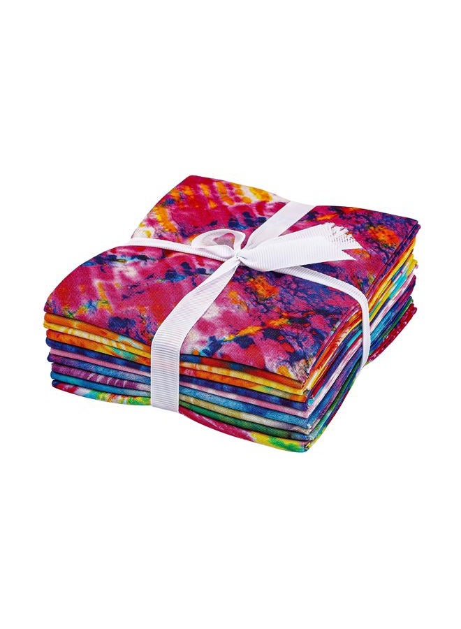 Craftido -21 Options- 100% Cotton Quilting Fabric Bundles 10pcs Fat Quarters 18”x21”-Medium Weight 5.2 oz- for Quilting, Sewing Project, Patchwork, DIY Crafts - TIE DYE - Image 4