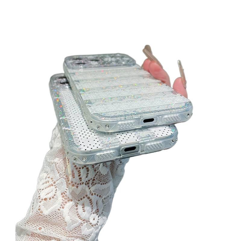 MS Protective Case, Striped Pattern, Snowflake, Drop Protection, Shockproof Cover for iPhone 17 / 17 Air / 17 Pro / 17 Pro Max - Image 5
