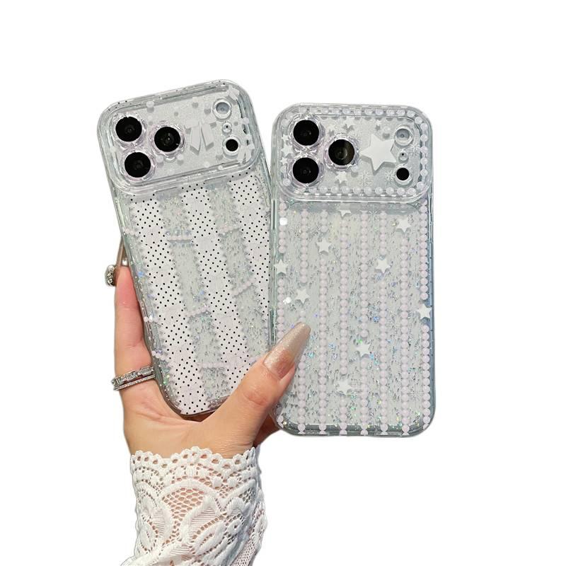 MS Protective Case, Striped Pattern, Snowflake, Drop Protection, Shockproof Cover for iPhone 17 / 17 Air / 17 Pro / 17 Pro Max - Image 2