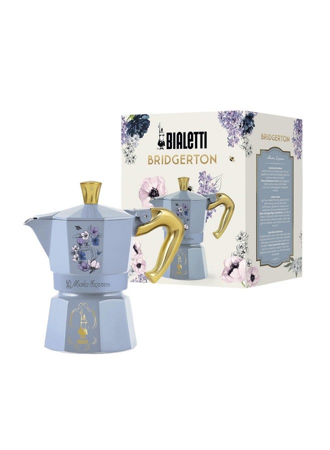 BIALeTTI Bialetti - Moka Express Bridgerton: Iconic stovetop Espresso Maker - Official Netflix License, 3 Cups (4.3 oz.), Aluminum  - Image 1