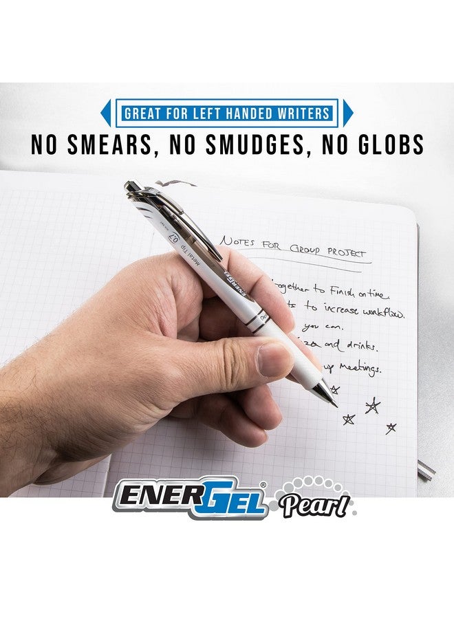 بنتل قلم جل سائل قابل للسحب من بينتيل إنرجِل بيرل آر تي إكس، (0.7 مم)، خط متوسط، طرف إبرة، ألوان حبر متنوعة، عبوة من 4 قطع (BLN77WBP4M) - Image 2