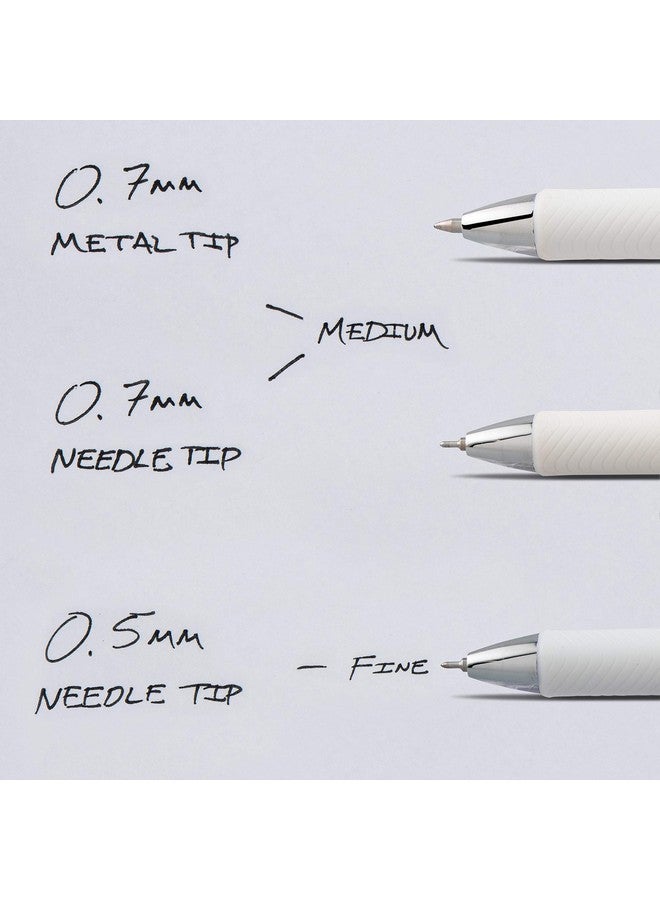 بنتل قلم جل سائل قابل للسحب من بينتيل إنرجِل بيرل آر تي إكس، (0.7 مم)، خط متوسط، طرف إبرة، ألوان حبر متنوعة، عبوة من 4 قطع (BLN77WBP4M) - Image 5